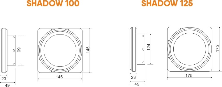 Теневой вентилятор - диффузор Technova SHADOW 100 с обратным клапаном, под натяжной потолок